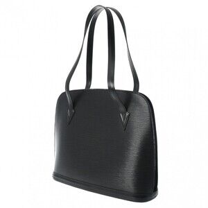 Louis Vuitton Bag Leather Shoulder Noir Black Lussac Epi